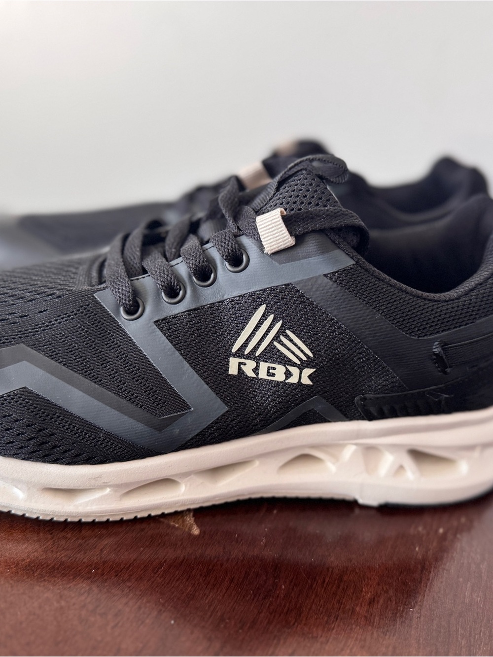 RBX Black and Cream Athletic Sneakers